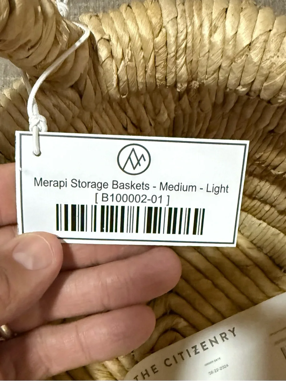 The Citizenry Natural Tan Merapi Storage Basket - Light